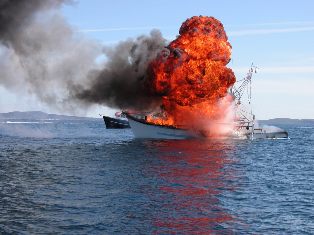 2. Going - Baptism of Fire for new rescue vessel at Iluka Yamba &copy; Andrew Soesan